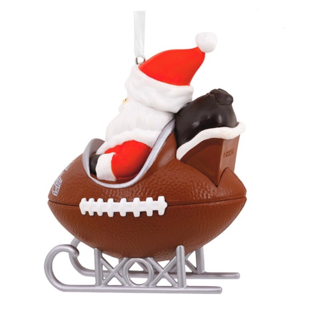 Hallmark NFL “Cleveland Browns” Santa’s Football Sled Christmas Ornament (NWT) - Picture 2 of 13